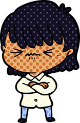 annoyed cartoon girl