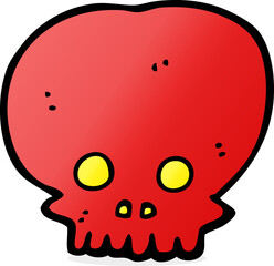 cartoon spooky skull symbol