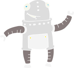 flat color illustration of robot