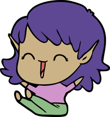 cartoon elf girl