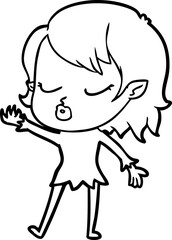 cute cartoon vampire girl