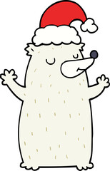 cute cartoon christmas bear