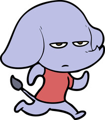 annoyed cartoon elephant