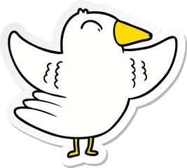 sticker of a Cartoon Bird