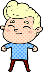 happy cartoon man