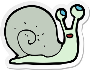 sticker of a cartoon snail