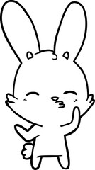curious bunny cartoon