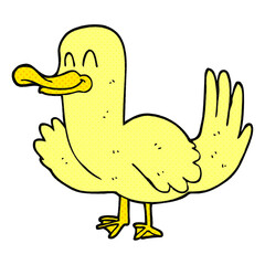 freehand drawn cartoon duck