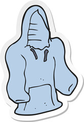 sticker of a cartoon hooded top