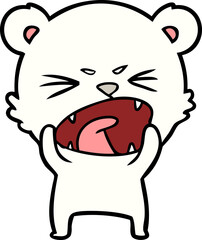 angry polar bear cartoon