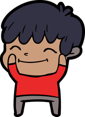 cartoon happy boy
