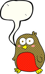 freehand drawn comic book speech bubble cartoon robin