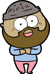 cartoon bearded man