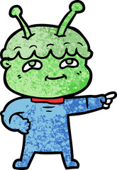 friendly cartoon spaceman