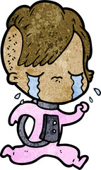 cartoon crying girl