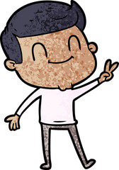 cartoon friendly man