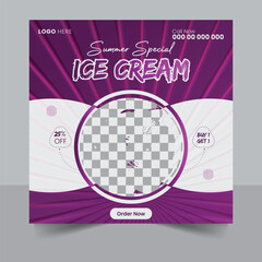 Ice Cream Social Media Post