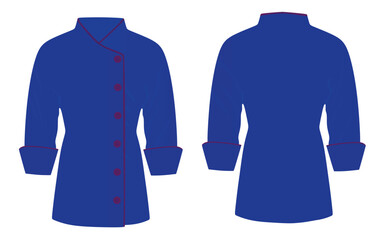 Blue cook uniform. vector illustration