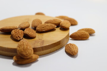 almonds on a plate