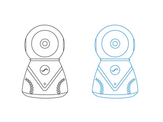CCTV Camera icons. Modern line design set. Vector illustration. Security camera vector image