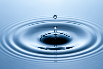 Close up of water drop splash