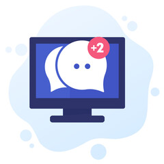 comment, new reply, message in chat icon