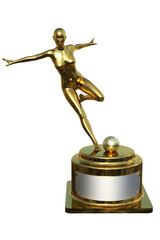 trofeo statuetta oro argento bronzo fondo isolato trasparente 