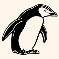 Penguin vector for logo or icon,clip art, drawing Elegant minimalist style,abstract style Illustration