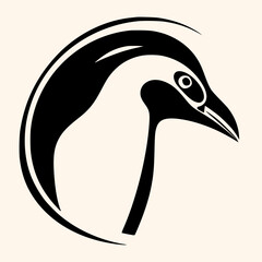 Penguin vector for logo or icon,clip art, drawing Elegant minimalist style,abstract style Illustration