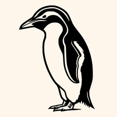 Penguin vector for logo or icon,clip art, drawing Elegant minimalist style,abstract style Illustration