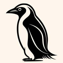 Penguin vector for logo or icon,clip art, drawing Elegant minimalist style,abstract style Illustration