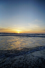 Shot of the beautiful sunset at Pacifica State Beach