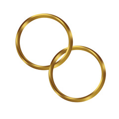 Circle gold frame. Luxury border.