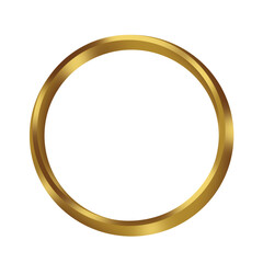 Circle gold frame. Luxury border.
