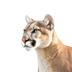 Obraz premium African puma, cougar isolated on transparent. Generative ai art