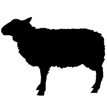 recommend clip art: 羊のシエルエットのイラスト素材　ベクター