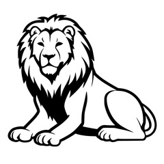 A Lion lying down, vector SVG