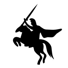 Samurai Fighter Silhouette Vector 