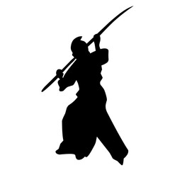 Samurai Fighter Silhouette Vector 