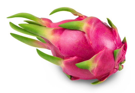 Pitaya isolated. Ripe dragon fruit or pitahaya isolated on white background.