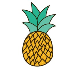 pineapple on a white background