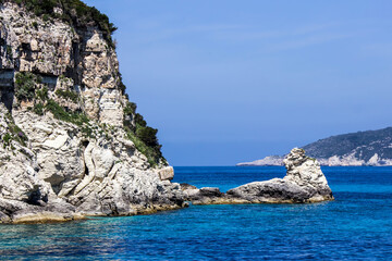 Obraz premium Amazing Panoramic view of island of Antipaxos, Epirus, Greece