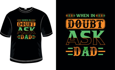 Father's Day typography t-shirt design