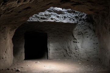 dark passage in the cave. generative ai