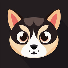 Cute vector dog or puppy illustration