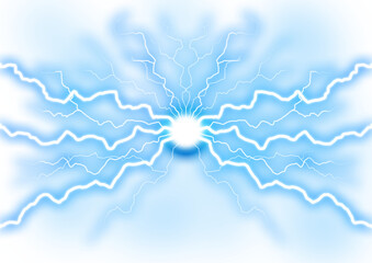 Illustration of abstract blue lighting in PNG file