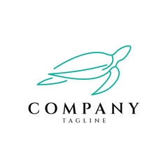 Turtle logo design vector illustration