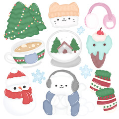 White seals at Christmas