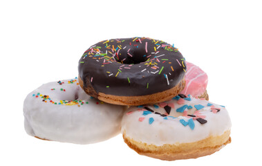 donuts in glaze isolated