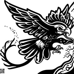 Fototapeta premium eagle with wings vector